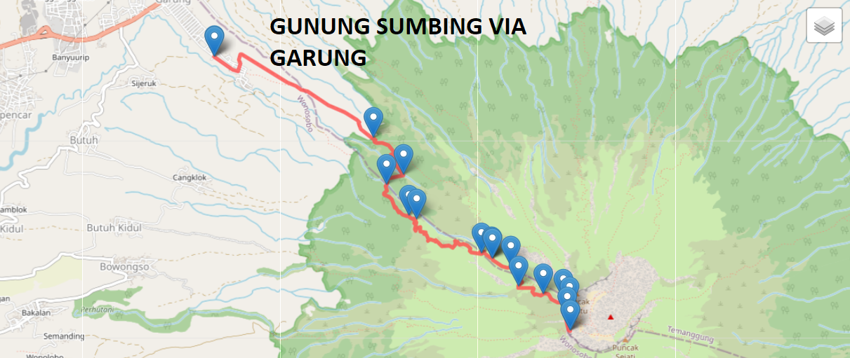 peta gunung sumbing via garung